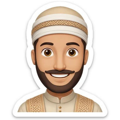 happy muslim man sticker