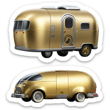 1921Long wheelbase airstream Star Wars C-3PO Van Character Cars sticker