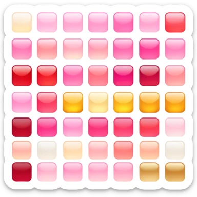 Romantic pink-red-gold-yellow-white pastel lush aesthetic sticker