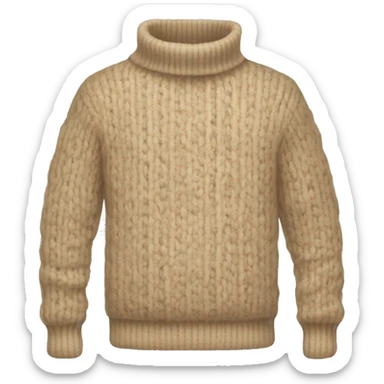 beige wool jumper sticker
