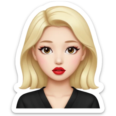 portrait of woman, Kpop style sticker