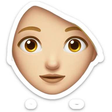 Blond girl with blue eyes and a orange doctors head sticker