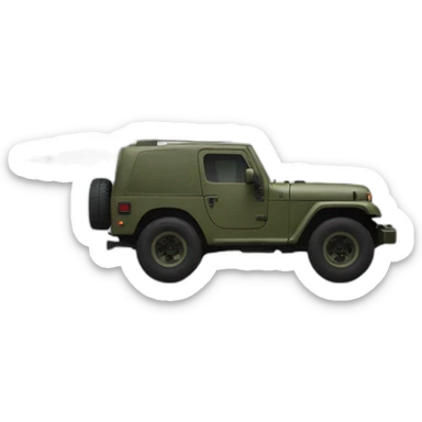 military missile launching jeep sticker