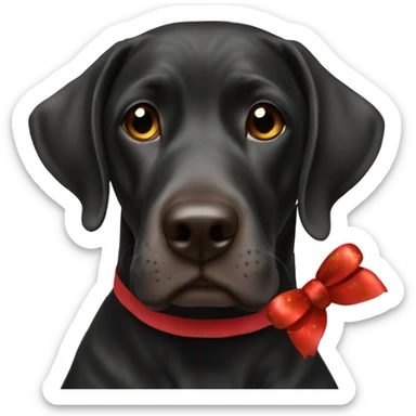 Black GSP with Christmas bow sticker