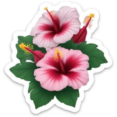 Hibiscus bouquet  sticker