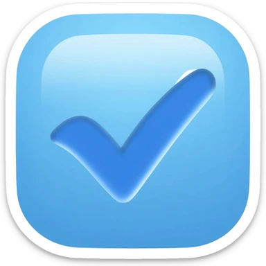 blue check mark sticker