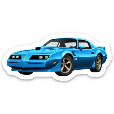 Blue trans am side sticker