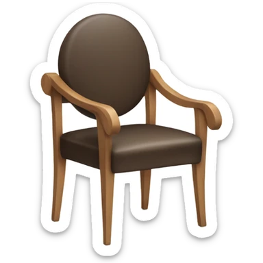 A chair with human arms and legs sticker