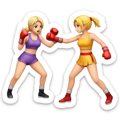 Girl fight  sticker