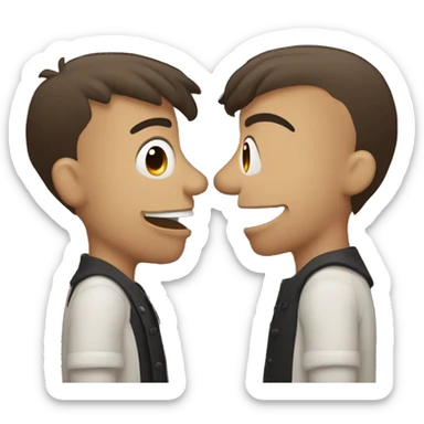 Two guys kissing  sticker