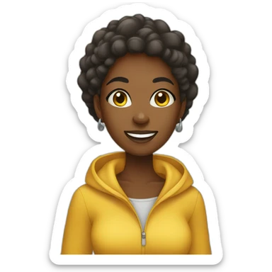 african lady shopping sticker