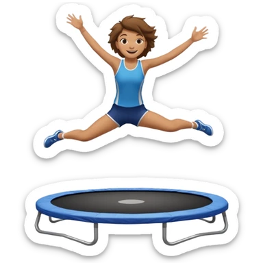 Human Jump Trampoline "Jump Off" sticker