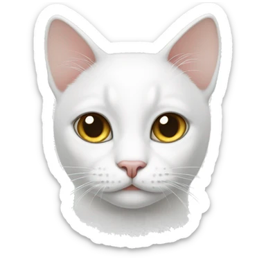 white cat sticker