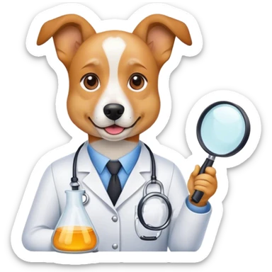dog researcher sticker