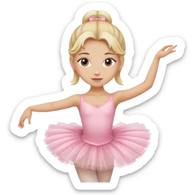 blonde ballet dancer wearing pink tutu sticker