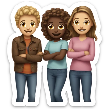 Three best friends sticker