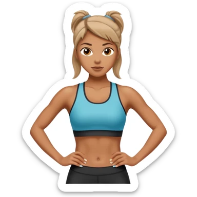 woman working out sticker