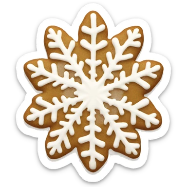 Christmas asthetic beige cookie snowflake sticker