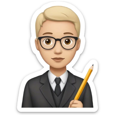 teacher at blackboard sticker