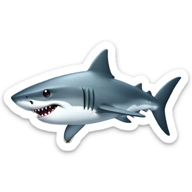 Shark with a gun sticker