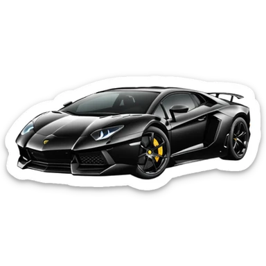 Lamborghini Aventador best view  sticker
