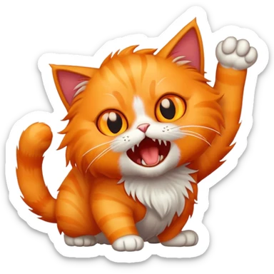 cat attack 1234512 sticker