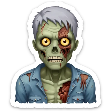 zombie half sticker