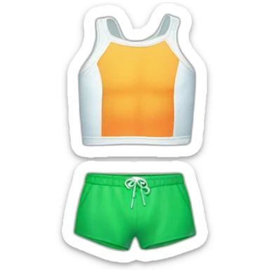 Yoshi wear trunks put sunscreen  sticker