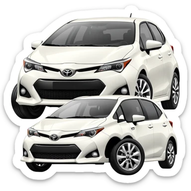 white Toyota Corolla 2016 hatchback sticker