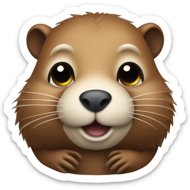 beaver being cute sticker