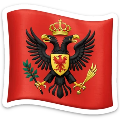 Flag emoji of 1992 dardania flag sticker