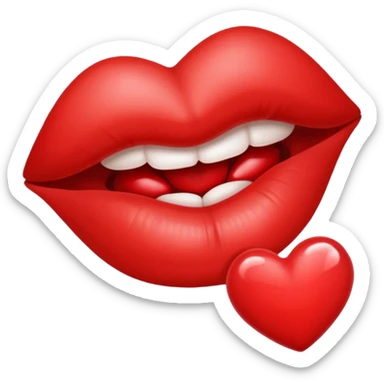 Lips and Hearts sticker