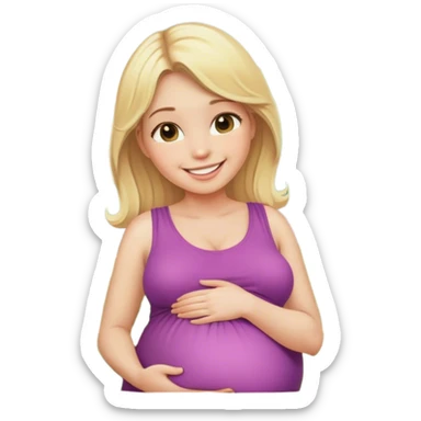 blonde girl pregnant smiling outdoors sticker