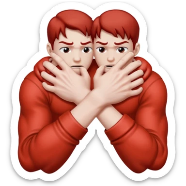 Hands in a strangling stance sticker