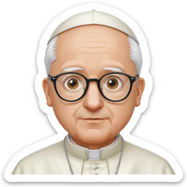 Pope with glasses sticker