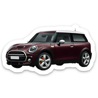 Maroon mini clubman sticker