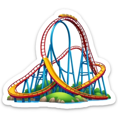rollercoaster park island sticker