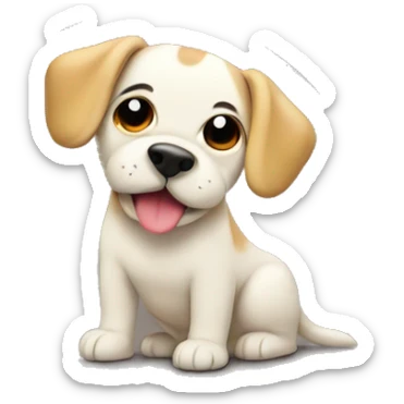 Dog pooping rainbows sticker