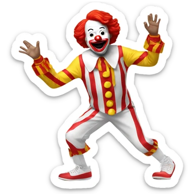 Ronald McDonald dancing  sticker