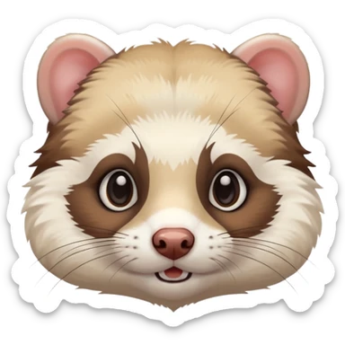 adorable ferret sticker