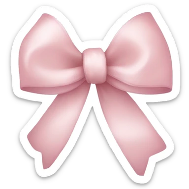 light pink ribbon bow sticker