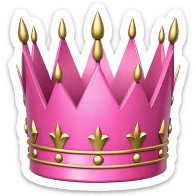 pink crown with bullets sticker