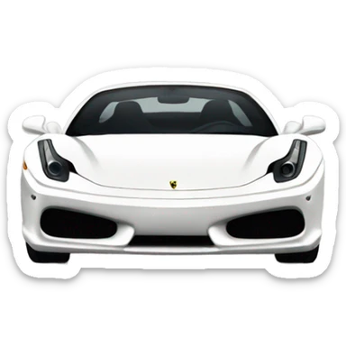 white ferrari sticker