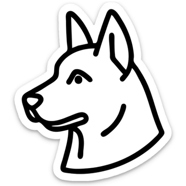 German shepherd dog sticker