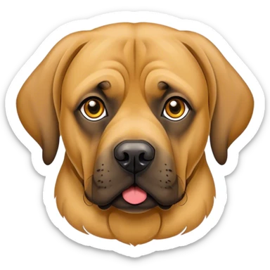 english mastiff and small yellow wiener dog sticker