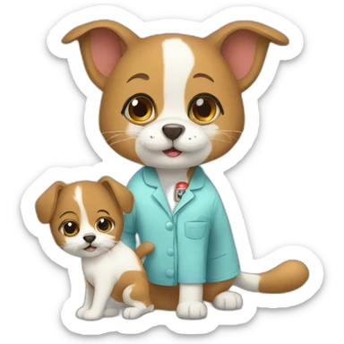 pets in clinic sticker