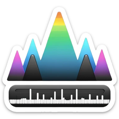 full black audio spectrum, the spectrum is white sticker