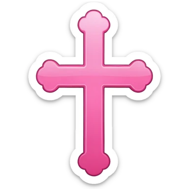Pink cross  sticker