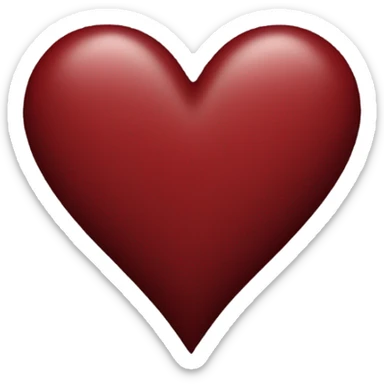 dark red heart sticker