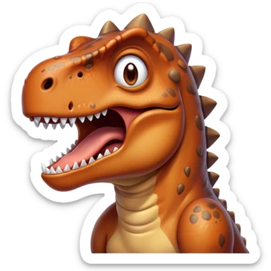 face of a dinosaur crying out loud sticker